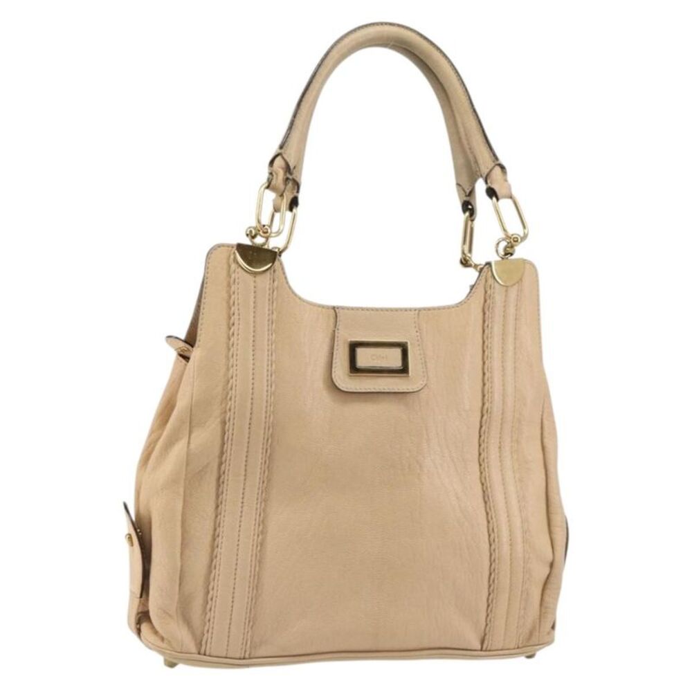 Chloe Vintage Leather Beige Leather Tote Bag Bag